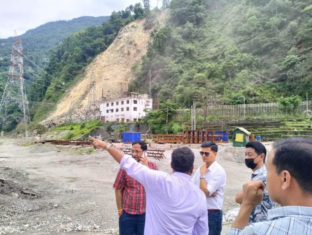 Sikkim landslide damages nhpc power project