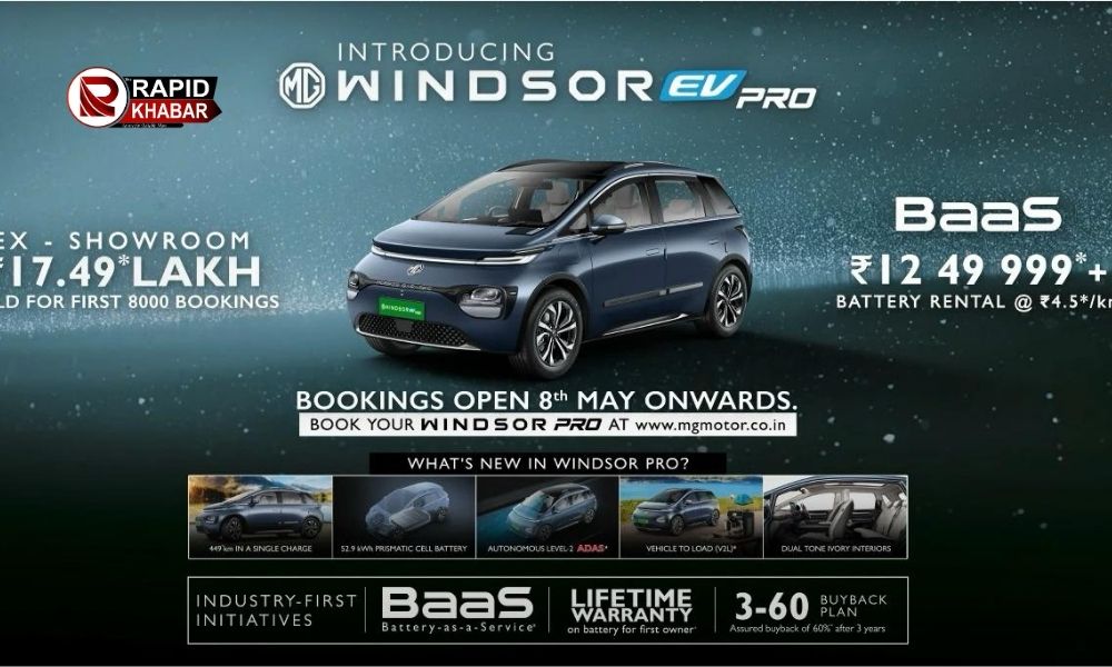 MG Windsor EV Pro Launched: MG Windsor EV Pro भारत में लॉन्च लंबी रेंज और नए फीचर्स के साथ दमदार वापसी
