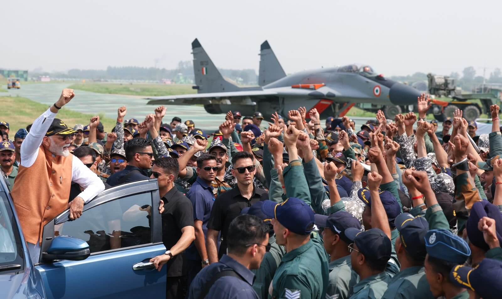 Pm modi adampur airbase visit