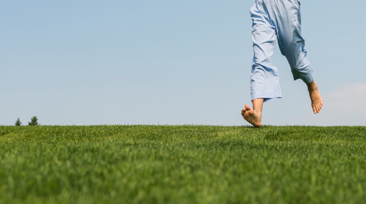 Benefits of walking on grass