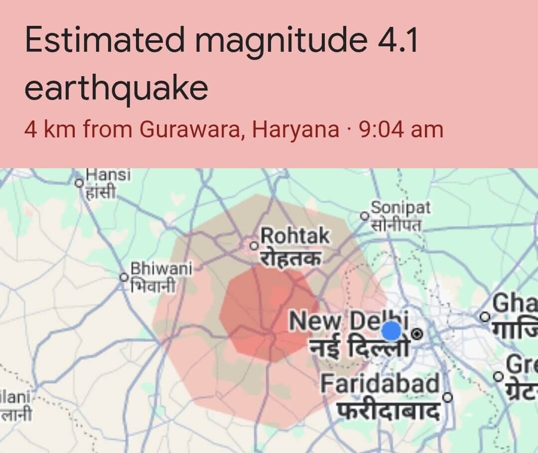 Earthquake in delhi-ncr